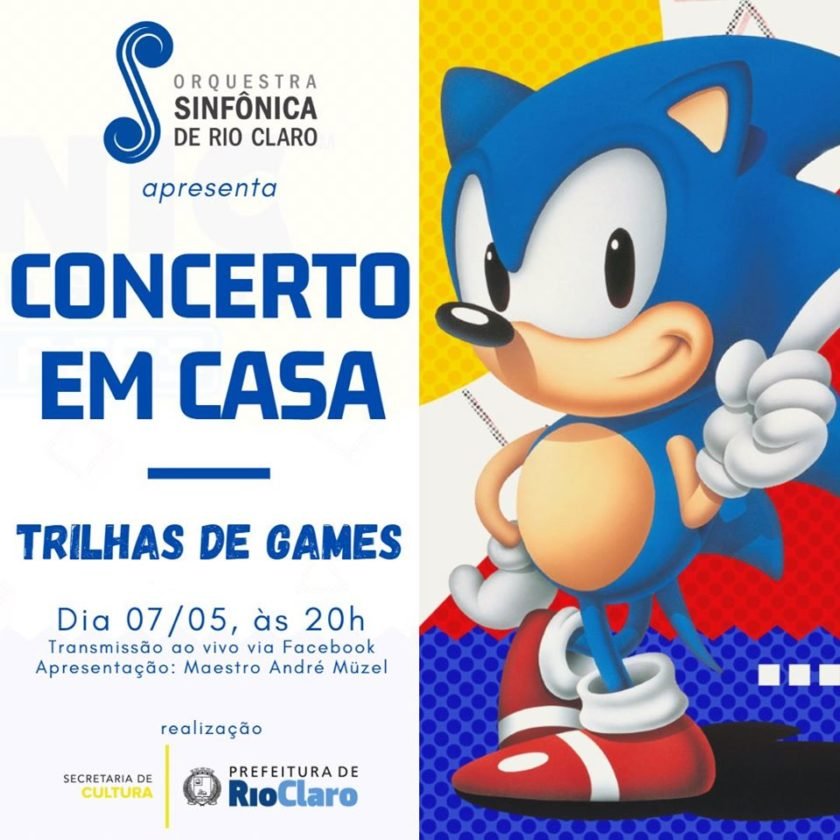 Sinfônica de Rio Claro - SP apresentará trilhas de Games