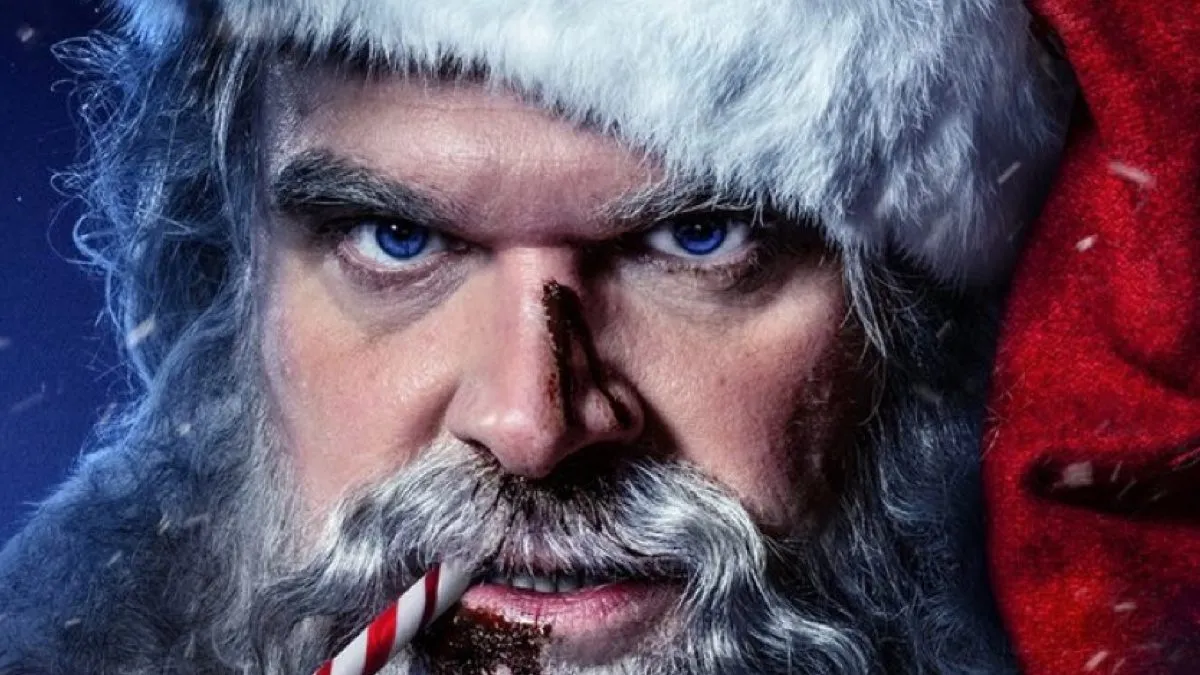 David Harbour: como Papai Noel em pôster de 'VIOLENT NIGHT'